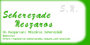 seherezade meszaros business card